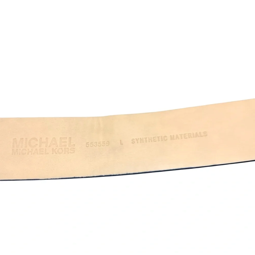 MICHAEL KORS‎ Logo Charm Faux Leather Belt